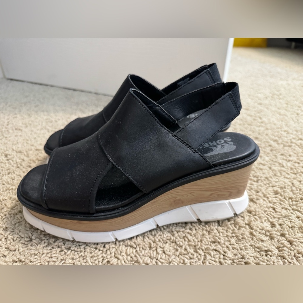 Sorel slingback wedges